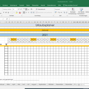 Urlaubsplaner Excel Vorlage