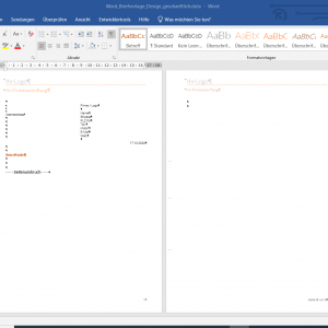 Word Briefvorlage Design geschäftlich nach DIN 5008