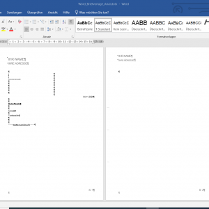 Word Briefvorlage Arial nach DIN 5008